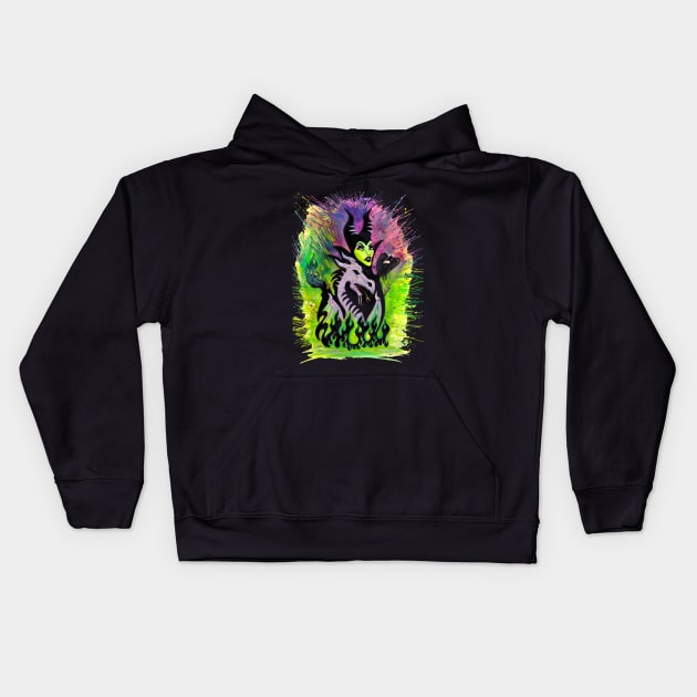 Maleficent's Pets Kids Hoodie by DellaMorteArts